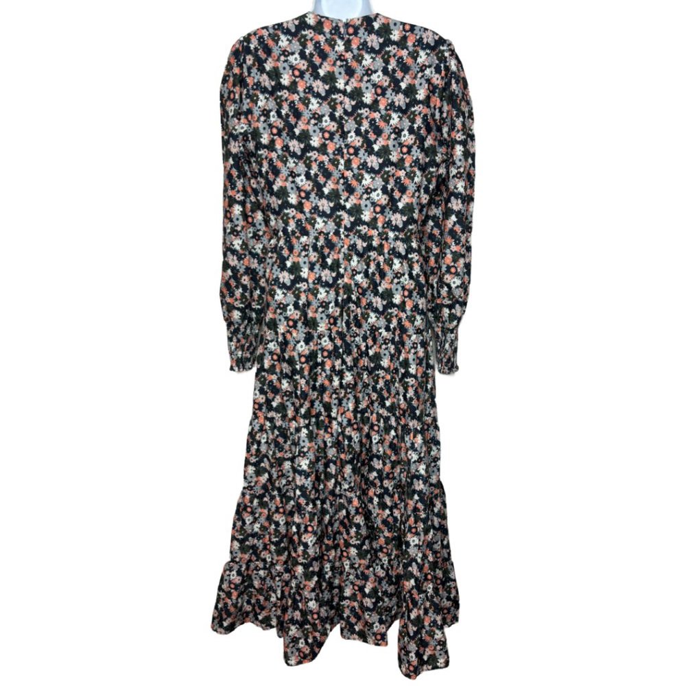 Boden Floral Long Sleeve Dress - Black and Pink - Picture 4 of 7